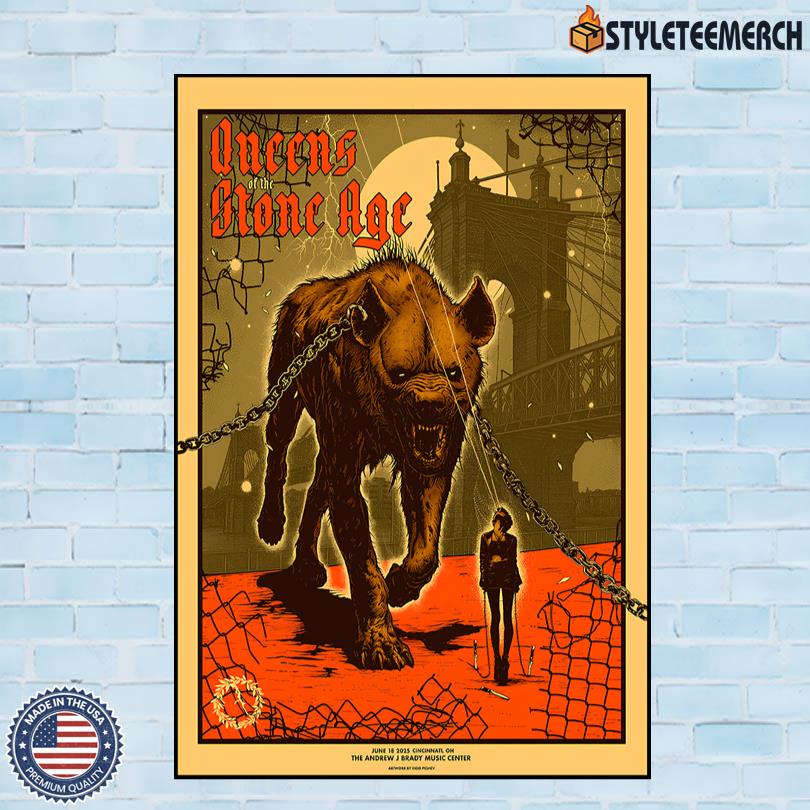 Queens Of The Stone Age June 18 2025 The Andrew J Brady Music Center Cincinnati, OH Official Poster 4 Queens Of The Stone Age June 18 2025 The Andrew J Brady Music Center Cincinnati, OH Official Poster