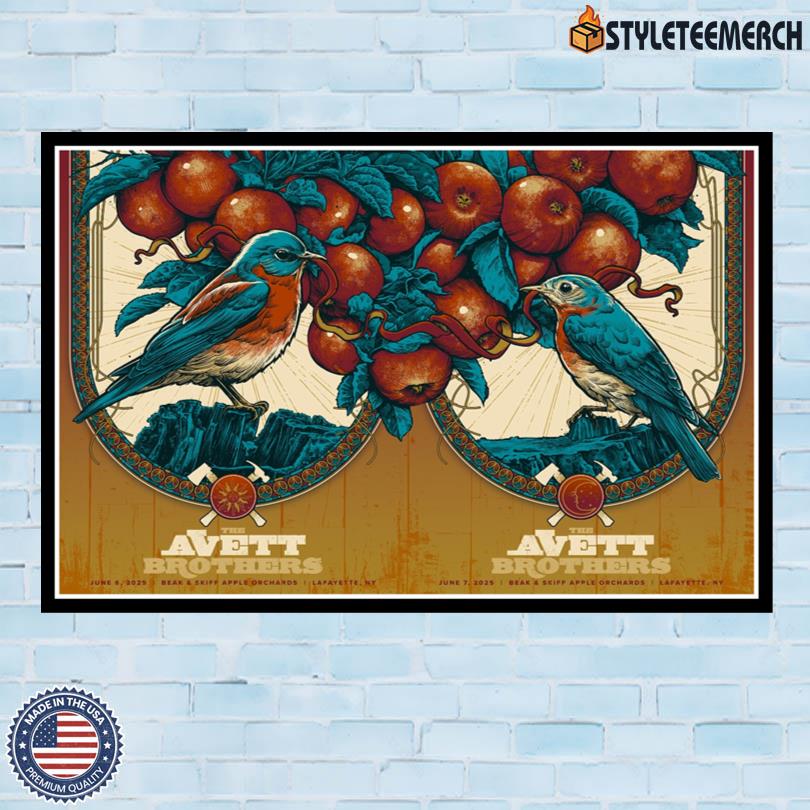 The Avett Brothers Beak Skiff Apple Orchards June 6-7 2025 Limited Edition Poster 4 The Avett Brothers Beak Skiff Apple Orchards June 6-7 2025 Limited Edition Poster