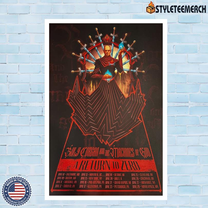 The Smashing Pumpkins A Return To Zero June 2025 Concert Tour Print Poster 4 The Smashing Pumpkins A Return To Zero June 2025 Concert Tour Print Poster