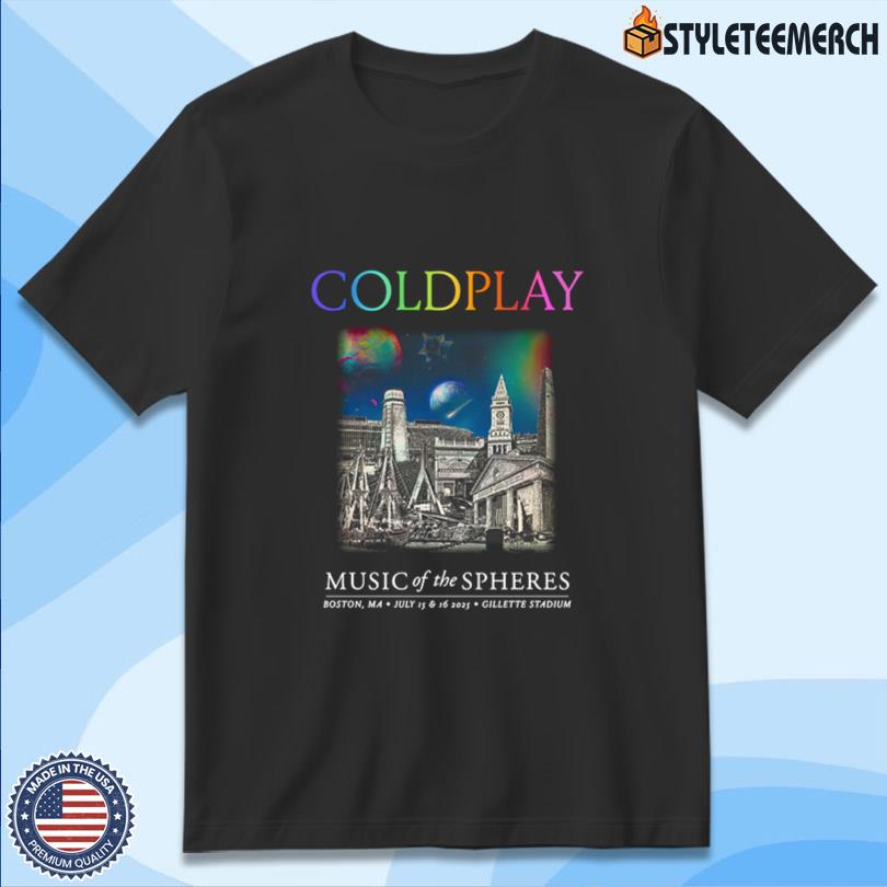 Coldplay July 15-16 2025 Boston Music Of The Spheres Tee 10 Coldplay July 15-16 2025 Boston Music Of The Spheres Tee