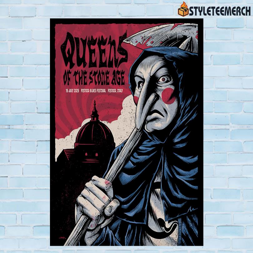 Queens Of The Stone Age Jul 15 2025 Piazza Duomo, Pistoia, Italy Poster 9 Queens Of The Stone Age Jul 15 2025 Piazza Duomo, Pistoia, Italy Poster