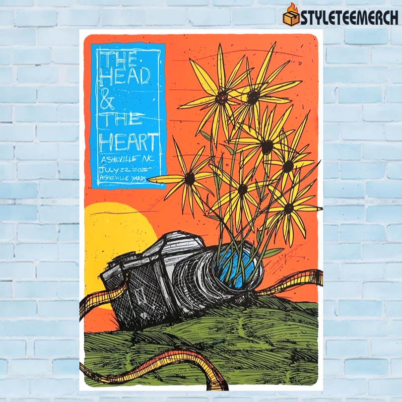 The Head And The Heart Jul 22 2025 Asheville NC Poster 10 The Head And The Heart Jul 22 2025 Asheville NC Poster