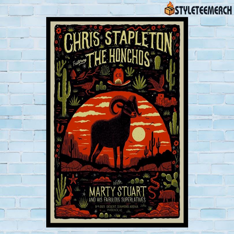 Chris Stapleton Phoenix AZ August 9 2025 Limited Edition Poster 10 Chris Stapleton Phoenix AZ August 9 2025 Limited Edition Poster